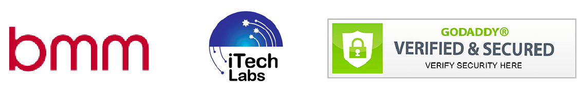 bmm testlabs, iTech Labs and GoDaddy Verified & Secured badges — Audplay Australia