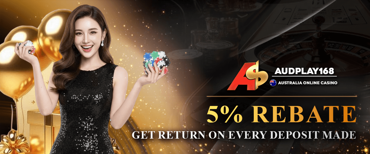 Audplay 5 percent rebate on every deposit banner